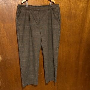 Old Navy Women's Brown Dress Plaid Wide Leg Pants